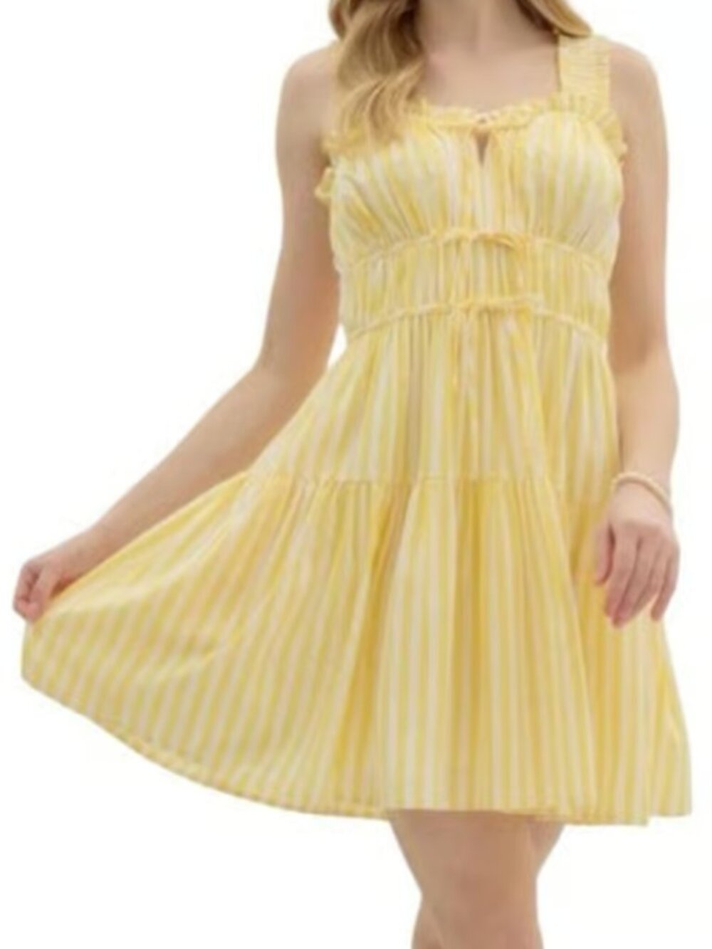 Entro Lemon Yellow Mini Sundress